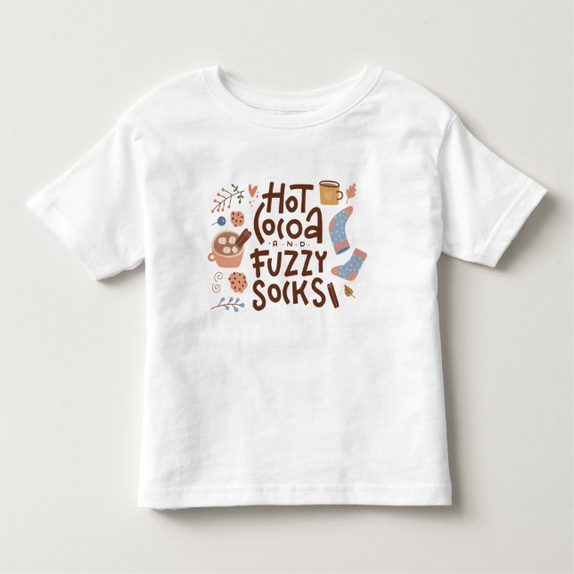 Mysigt Hett Kakao- och Fuzzy Sockers-design T Shirt (Framsida)
