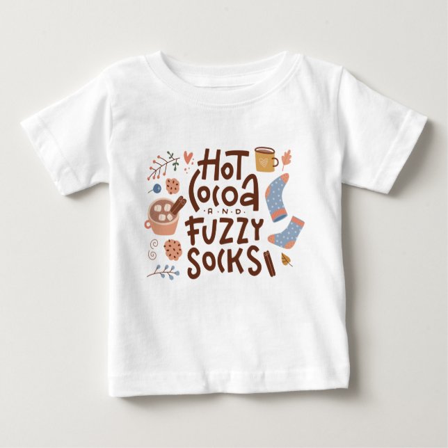 Mysigt Hett Kakao- och Fuzzy Sockers-design T Shirt (Framsida)