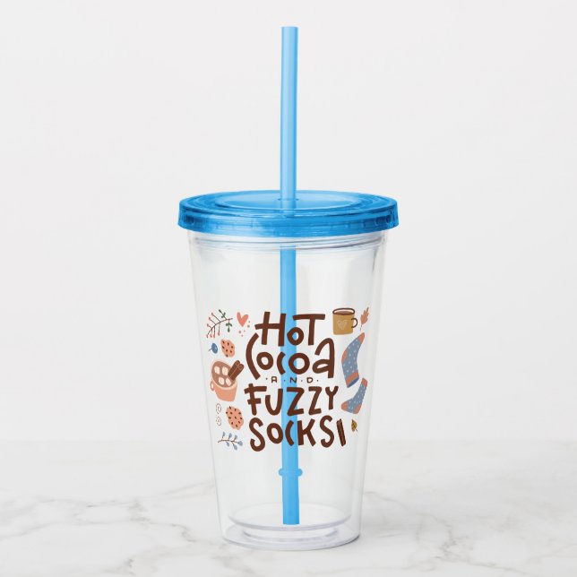 Mysigt Hett Kakao- och Fuzzy Sockers-design Take Away Mugg (Framsida)