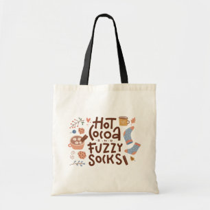 Mysigt Hett Kakao- och Fuzzy Sockers-design Tygkasse