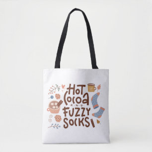 Mysigt Hett Kakao- och Fuzzy Sockers-design Tygkasse