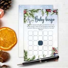 Mysigt Hett Kakao Snowly Baby Shower bingo gam
