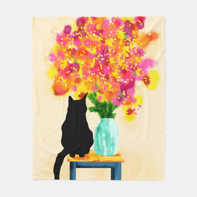 Mysigt hörndiagram fleecefilt (Framsidan)