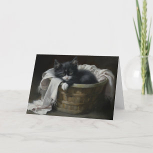 Mysigt hörnkort för Kittens Tack Kort