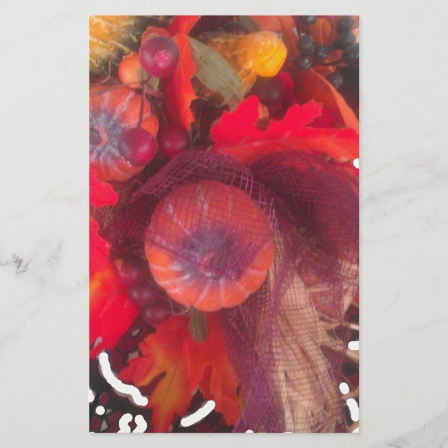 Mysigt höstdiagram - falldekoration och gåvor brevpapper (Framsida)