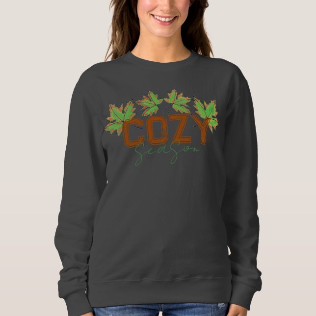 Mysigt höstfallsdesign t shirt (Framsida)
