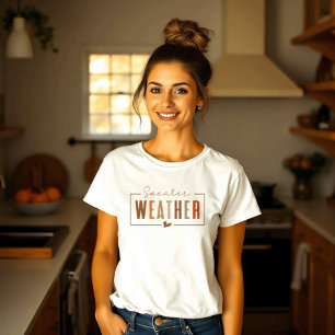 Mysigt höstsvattenväder t shirt