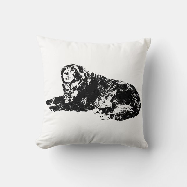 Mysigt Hund Silhouette Pillow för hösten Kudde (Framsida)