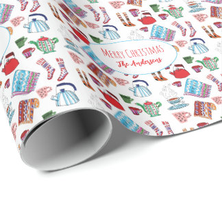 Mysigt Hygge-Personlig med julhandsritning Presentpapper