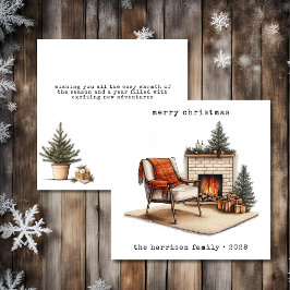 Mysigt Hygge Square-jul Julkort