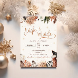 Mysigt inbjudan till Jingle & Mingle-julfest