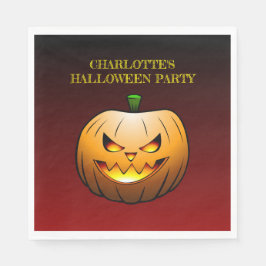 Mysigt Jack o'lantern Halloween Pumpkin Pappersservett