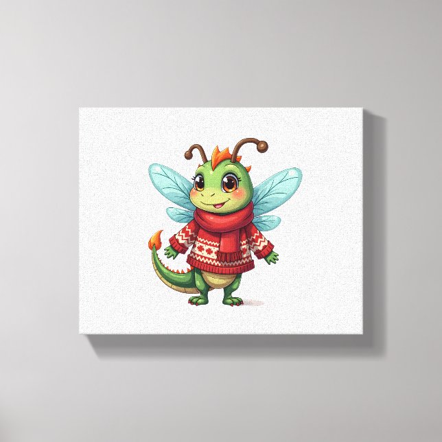 Mysigt Jul Dragonfly Canvastryck (Framsida)