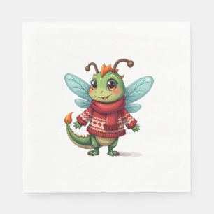 Mysigt Jul Dragonfly Pappersservett