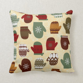Mysigt jul Helgdag Winter Mittens Dekorativ kudde