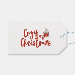 Mysigt jul: Hett Cocoa & Mittens design Presentetikett