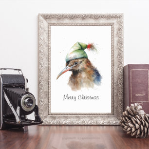 Mysigt jul Kiwi, anpassningsbar Poster