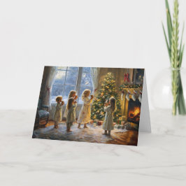 Mysigt jul Kväll Kort