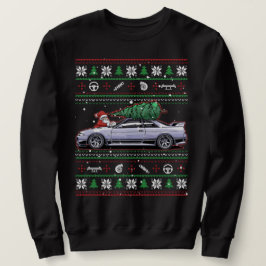 Mysigt jul Nissan Skyline R33 GT-R Lång Ärmad Tröja