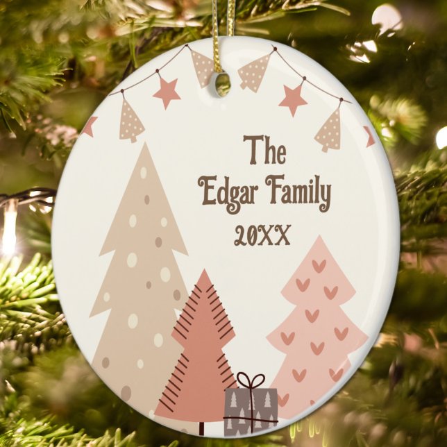 Mysigt jul Önskemål Anpassade Boho Julgransprydnad Keramik (Cozy Christmas Boho Ornament)