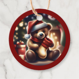 Mysigt jul Teddy Stockings TWArt Gåvor Etiketter