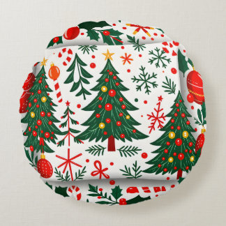 Mysigt julafton Pillow Cushion Rund Kudde