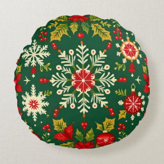 Mysigt julafton Pillow Cushion Rund Kudde