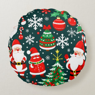 Mysigt julafton Pillow Cushion Rund Kudde