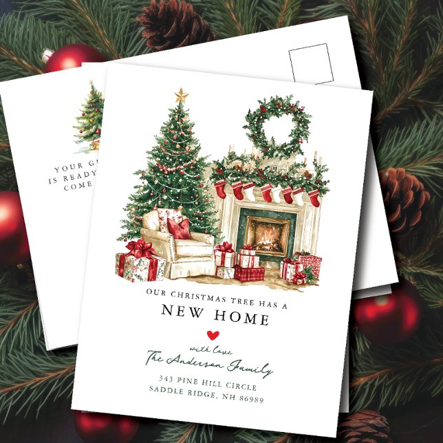 mysigt julflyttningsmeddelande meddelande vykort (Skapare uppladdad)