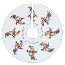 Mysigt julklapp, anpassningsbar julgransmatta borstad polyester