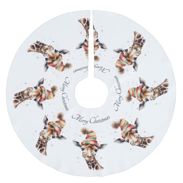 Mysigt julklapp, anpassningsbar julgransmatta borstad polyester (Framsidan)