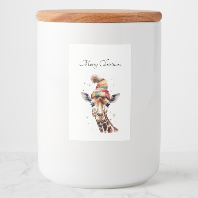 Mysigt julklapp, anpassningsbar mat etikett (Framsida)