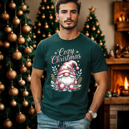 Mysigt julklapp Rosa Gnome T Shirt