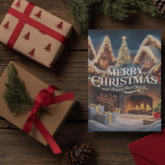 Mysigt jullkort vykort (Skapare uppladdad)