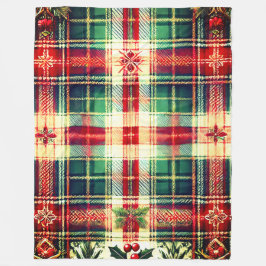 Mysigt julpapp Fleece Blanket med snöflingor