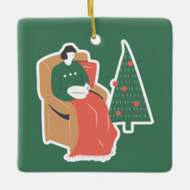 Mysigt julprydnad julgransprydnad keramik