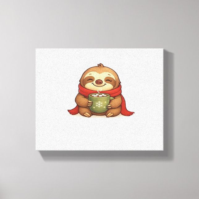 Mysigt Julslott med Hett Chocolate - Cute Win Canvastryck (Framsida)
