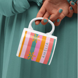 Mysigt julsnöflinga i Bright Rand Kaffemugg