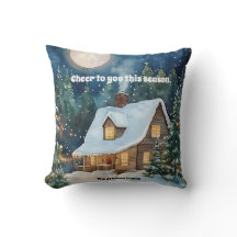 Mysigt julstuga täckt med Snö