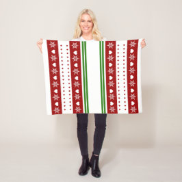 Mysigt jultomte, liten 30-tums x 40-tums fleecefilt