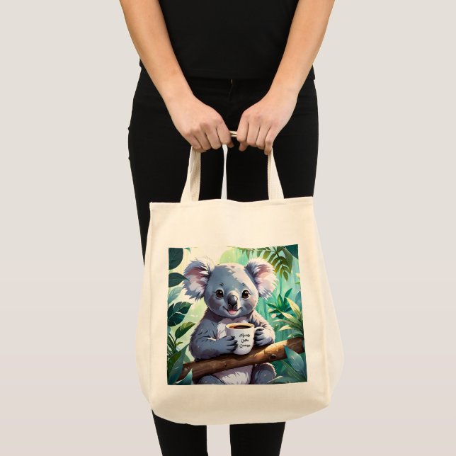 Mysigt Jungle Koala Coffee Tygkasse (Framsida (produkt))