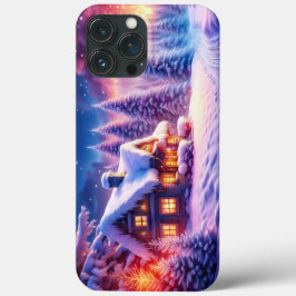 Mysigt kabin på Winter Wonderland Phone Case