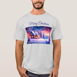 Mysigt kabin vid Winter Wonderland T-Shirt
