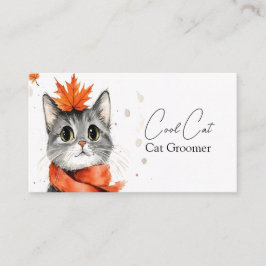 Mysigt katt i en scarf visitkort