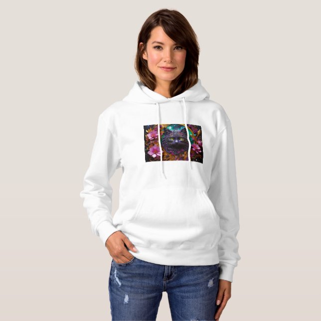 Mysigt katt Stil med Hoodie T Shirt (Hel framsida)