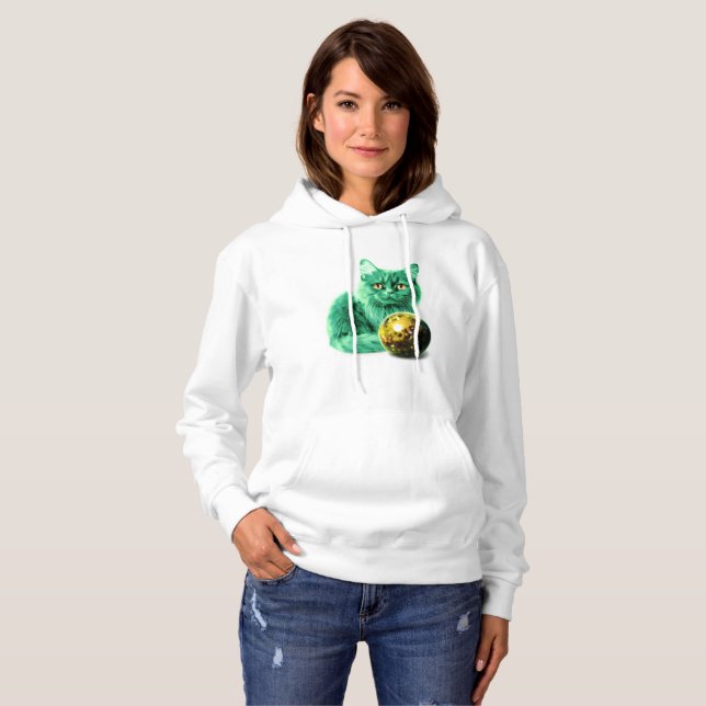 Mysigt katt Stil med Hoodie T Shirt (Hel framsida)