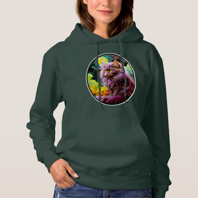 Mysigt katt Stil med Hoodie T Shirt (Framsida)