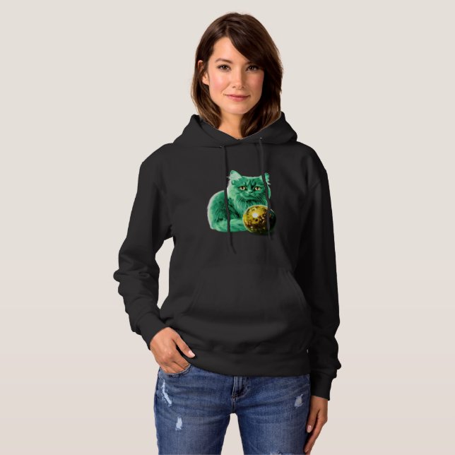 Mysigt katt Stil med Hoodie T Shirt (Hel framsida)