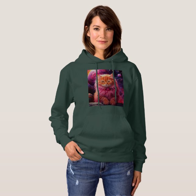 Mysigt katt Stil med Hoodie T Shirt (Hel framsida)