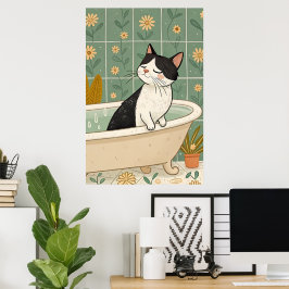 Mysigt kattbath: Viktig uppmjukning Poster